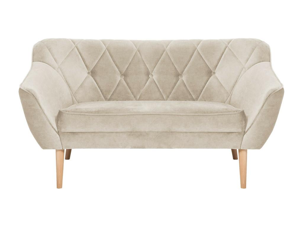 Sofá Glenview 107, De color marrón claro, 140x74x75cm, Tapiz, Patas: Madera - Image 3