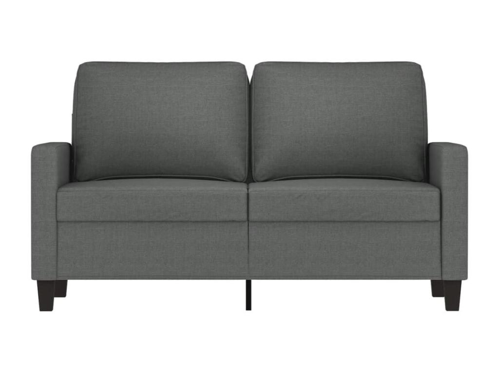 Sofá de 2 plazas de tela gris oscuro 120 cm - Image 3