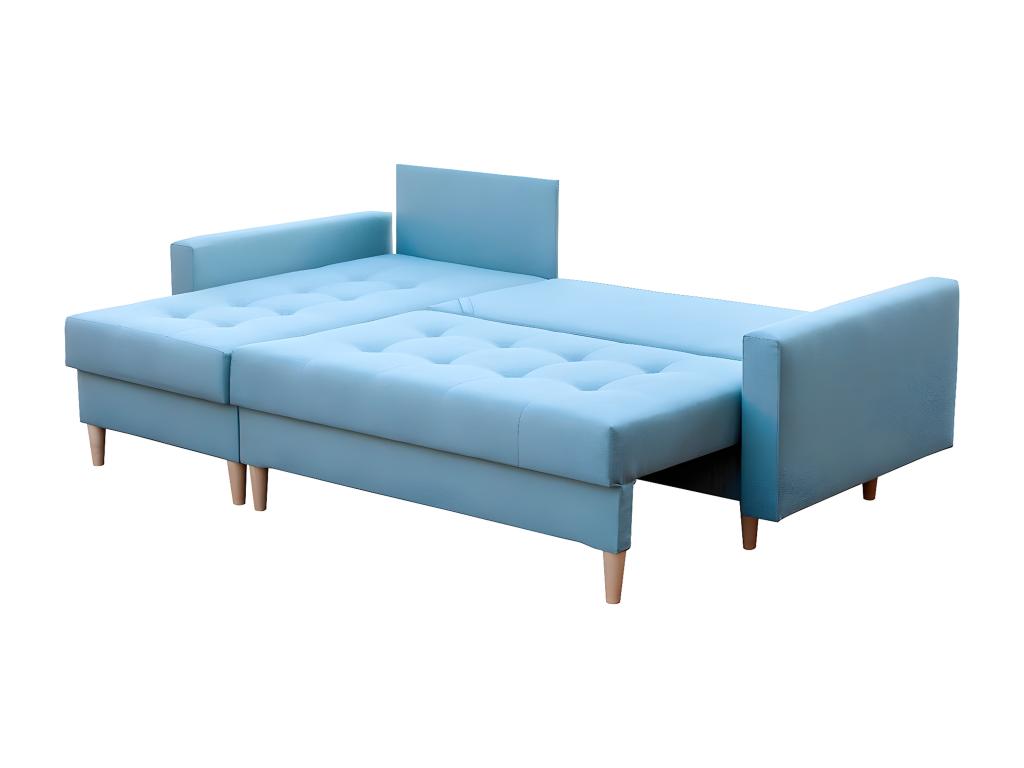 Sofá rinconero Boulder 100, De color marrón claro, Función de descanso, 222x140x90cm - Image 4