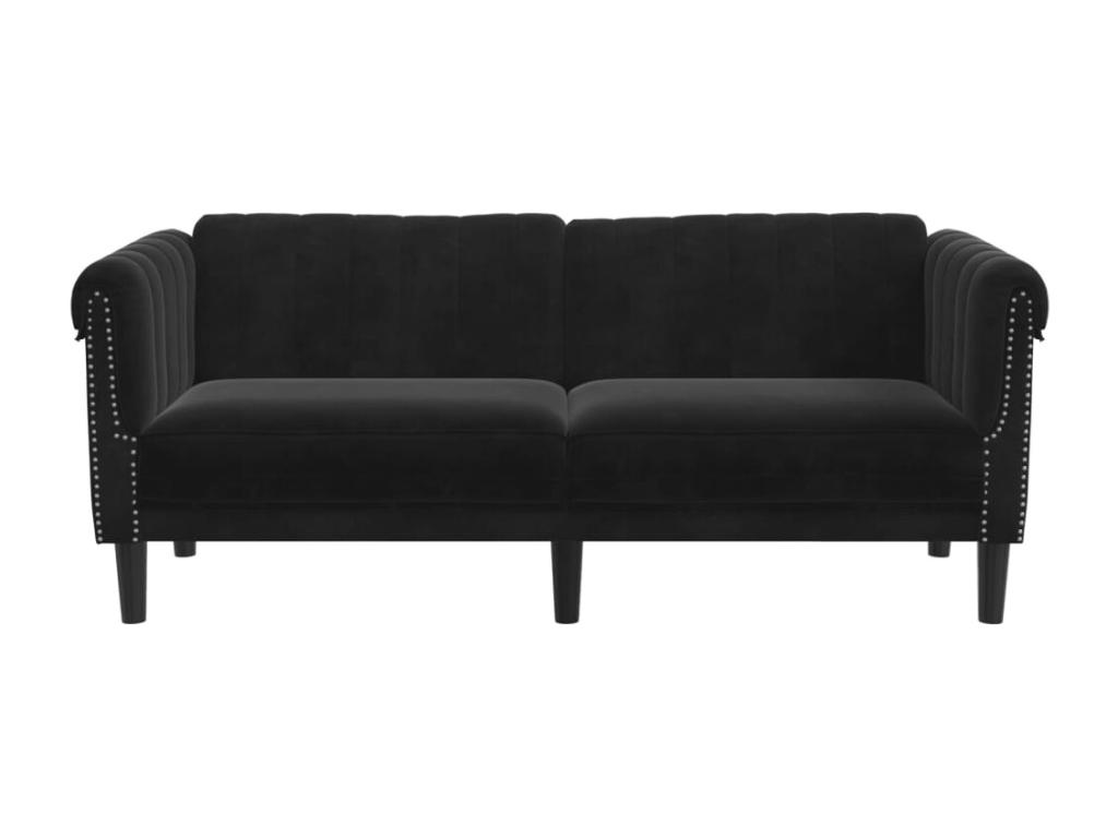 Sofá de 2 plazas negro - Image 4